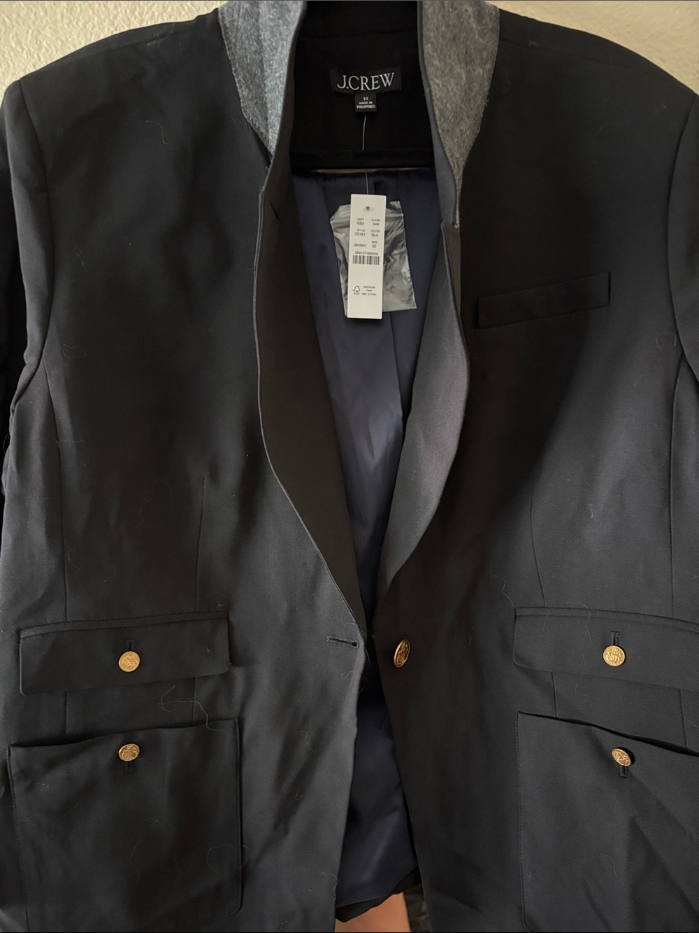 J. Crew Blazer with Gold Accents